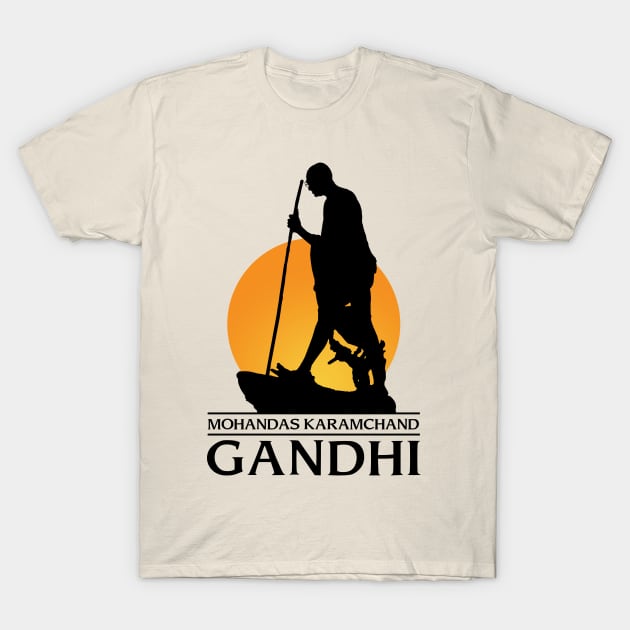 Mahatma Gandhi Father of the Nation T-Shirt by KewaleeTee